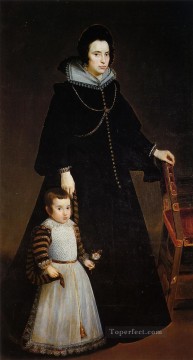 Doña Antonia de Ipenarrieta y Galdós con su hijo retrato Diego Velázquez Pinturas al óleo